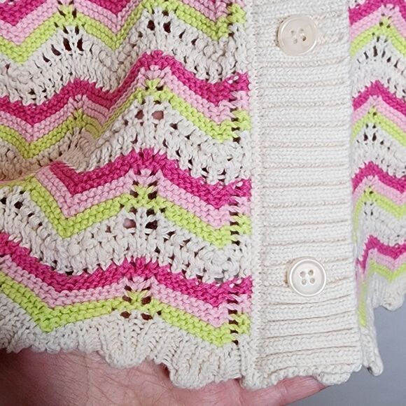 5X 28W Torrid Pink Crochet Sweater Flutter Sleeve Pointelle Pullover Open Knit - Picture 3 of 9